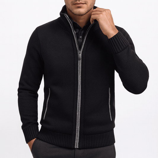 VogeLuxe | Men’s Warm Fleece Zipper Cardigan 0