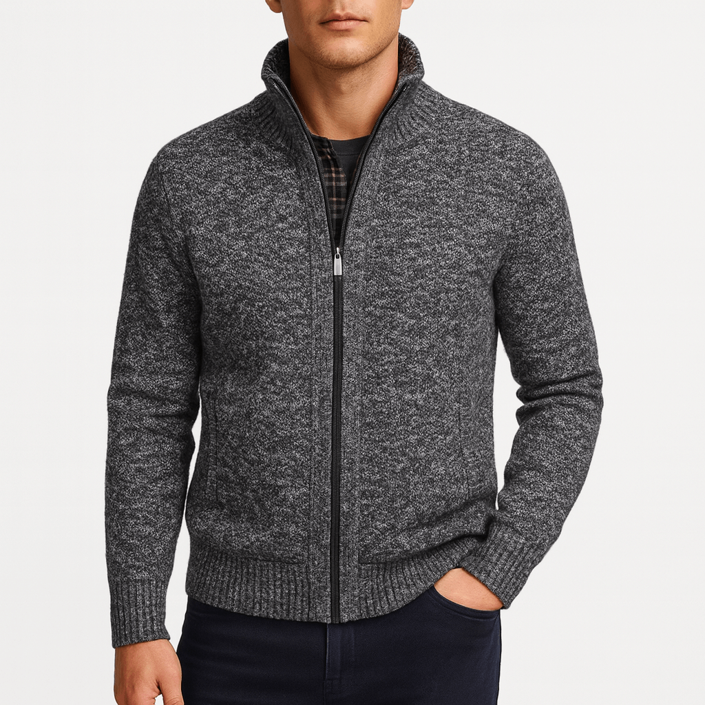 VogeLuxe | Men’s Warm Fleece Zipper Cardigan 2