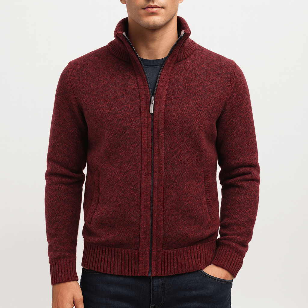 VogeLuxe | Men’s Warm Fleece Zipper Cardigan 3