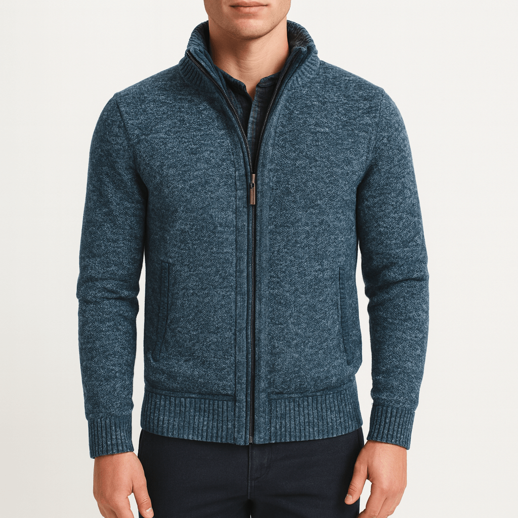VogeLuxe | Men’s Warm Fleece Zipper Cardigan 4