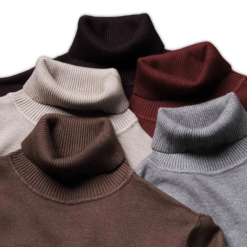 VogeLuxe | Men’s Warm Ribbed Turtleneck Sweater 3