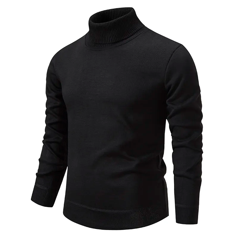 VogeLuxe | Men’s Warm Ribbed Turtleneck Sweater 4