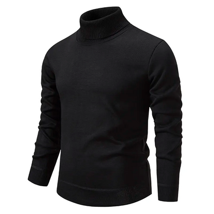 VogeLuxe | Men’s Warm Ribbed Turtleneck Sweater 4