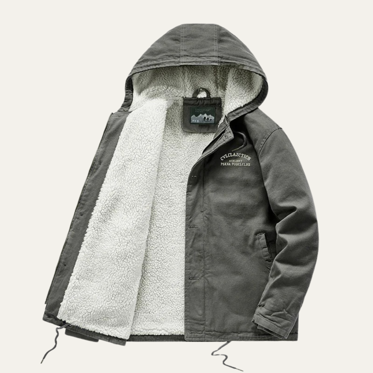 VogeLuxe | Men’s Warm Sherpa Hooded Parka 0