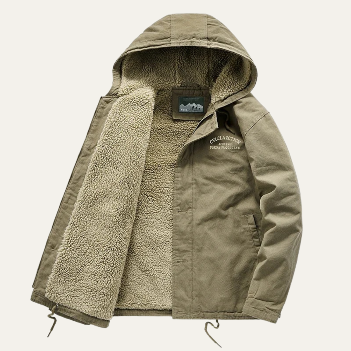 VogeLuxe | Men’s Warm Sherpa Hooded Parka 3