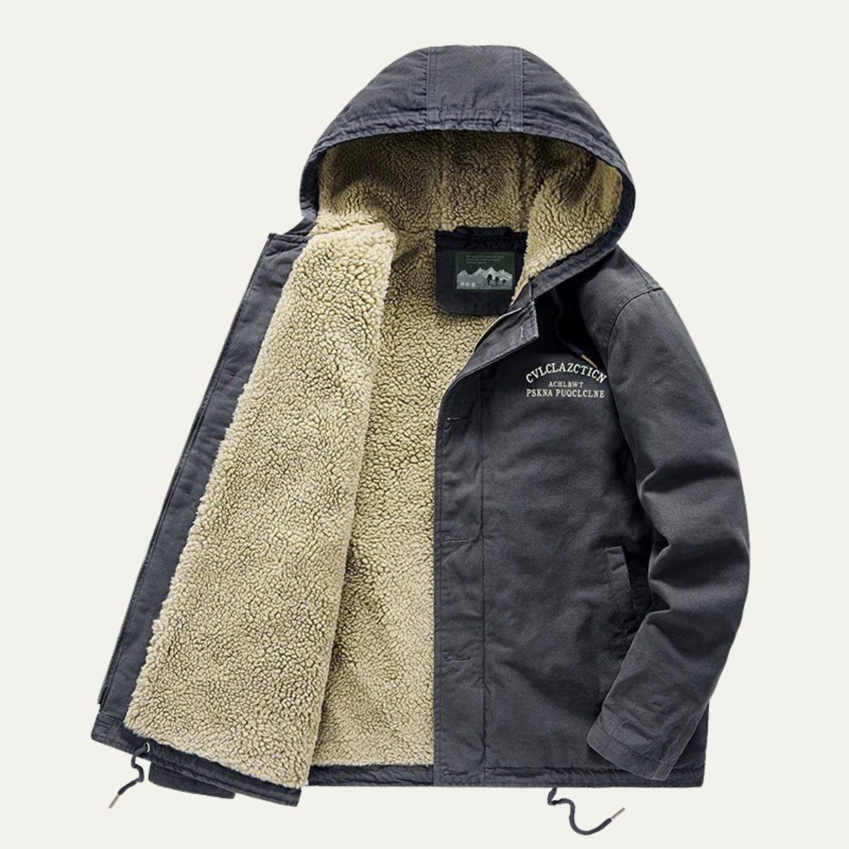 VogeLuxe | Men’s Warm Sherpa Hooded Parka 4