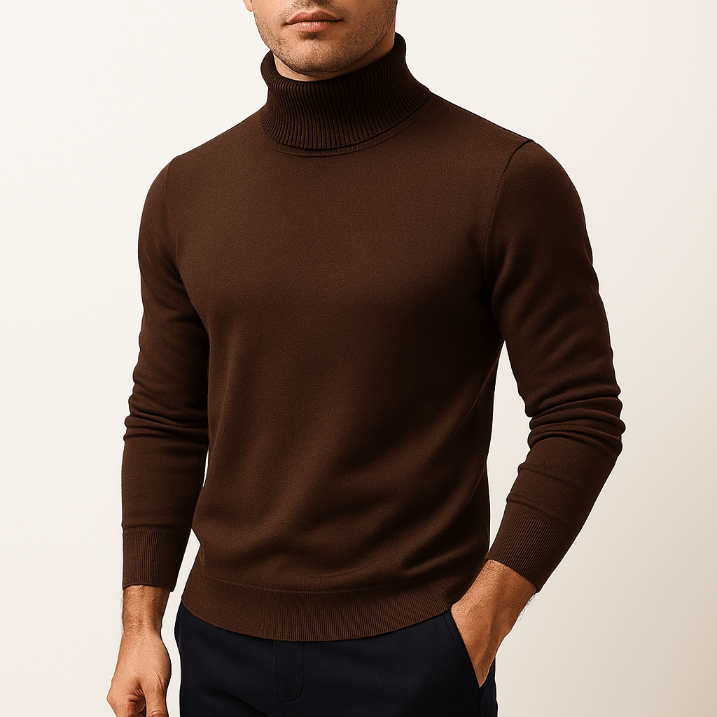 VogeLuxe | Men’s Warm Turtleneck Knit Sweater 1