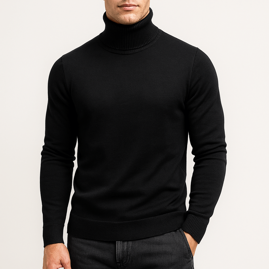 VogeLuxe | Men’s Warm Turtleneck Knit Sweater 4
