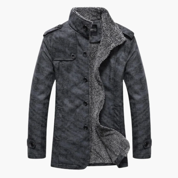 VogeLuxe | Men’s Warm Winter Jacket with Faux Shearling Lining 0