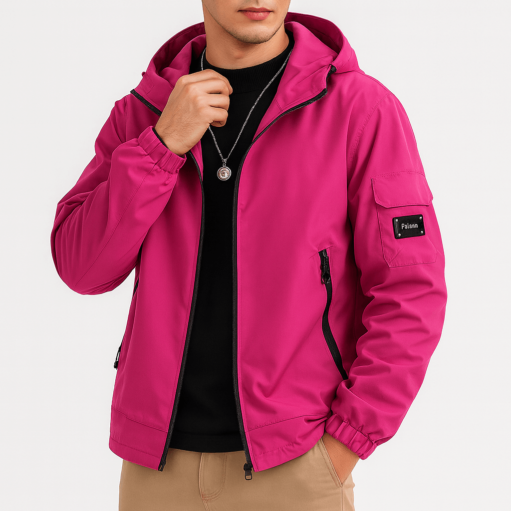 VogeLuxe | Men’s Waterproof Hooded Zip-Up Jacket 1