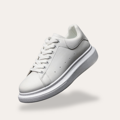 VogeLuxe | Men’s White Platform Sneakers 0