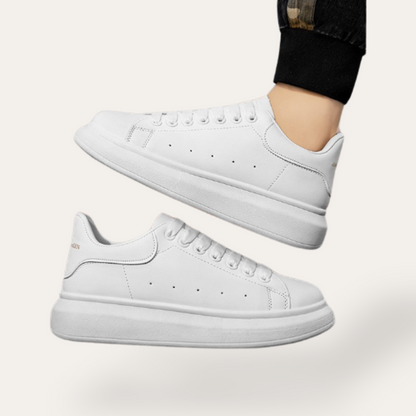 VogeLuxe | Men’s White Platform Sneakers 1