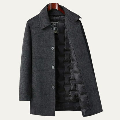 VogeLuxe | Men’s Winter Wool Plaid Overcoat 0