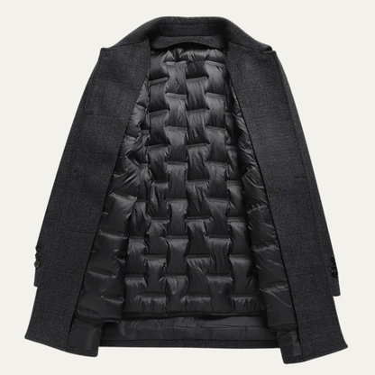 VogeLuxe | Men’s Winter Wool Plaid Overcoat 3