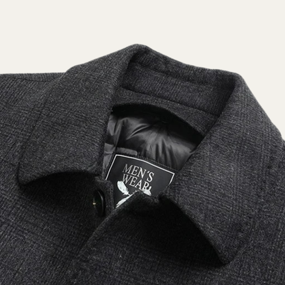 VogeLuxe | Men’s Winter Wool Plaid Overcoat 5