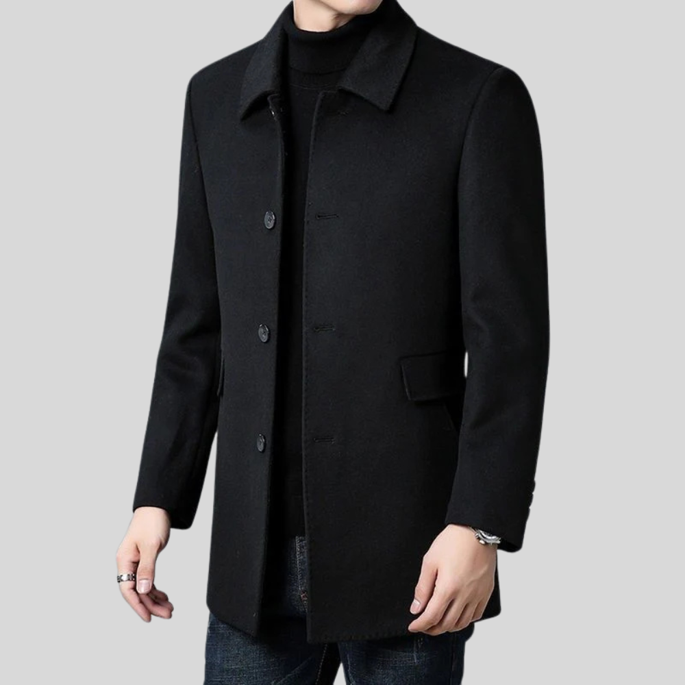 VogeLuxe | Men’s Wool-Blend Short Coat 2