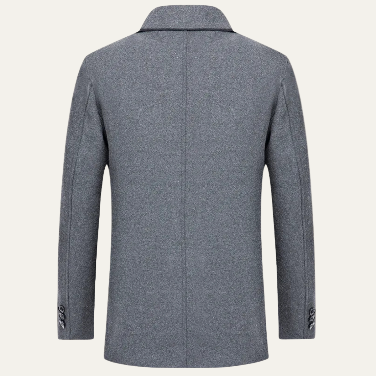 VogeLuxe | Men’s Wool-Blend Short Coat with Faux Fur Lining 2
