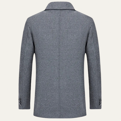 VogeLuxe | Men’s Wool-Blend Short Coat with Faux Fur Lining 2