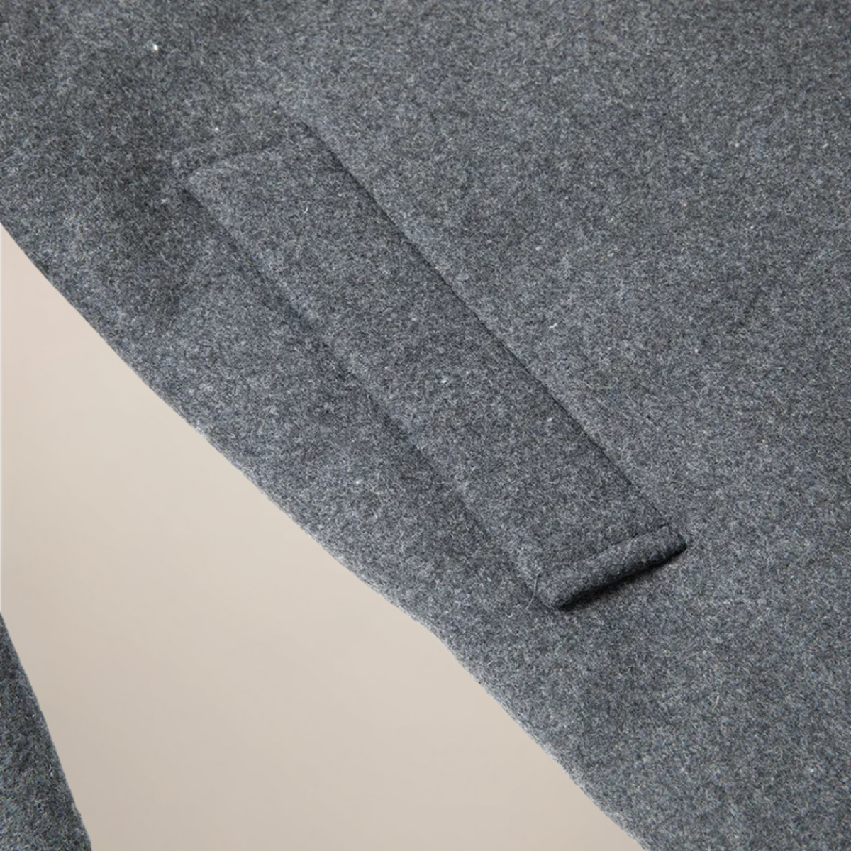 VogeLuxe | Men’s Wool-Blend Short Coat with Faux Fur Lining 4