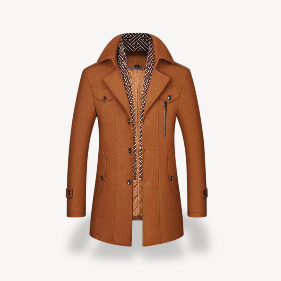 VogeLuxe | Men’s Wool Blend Peacoat 1