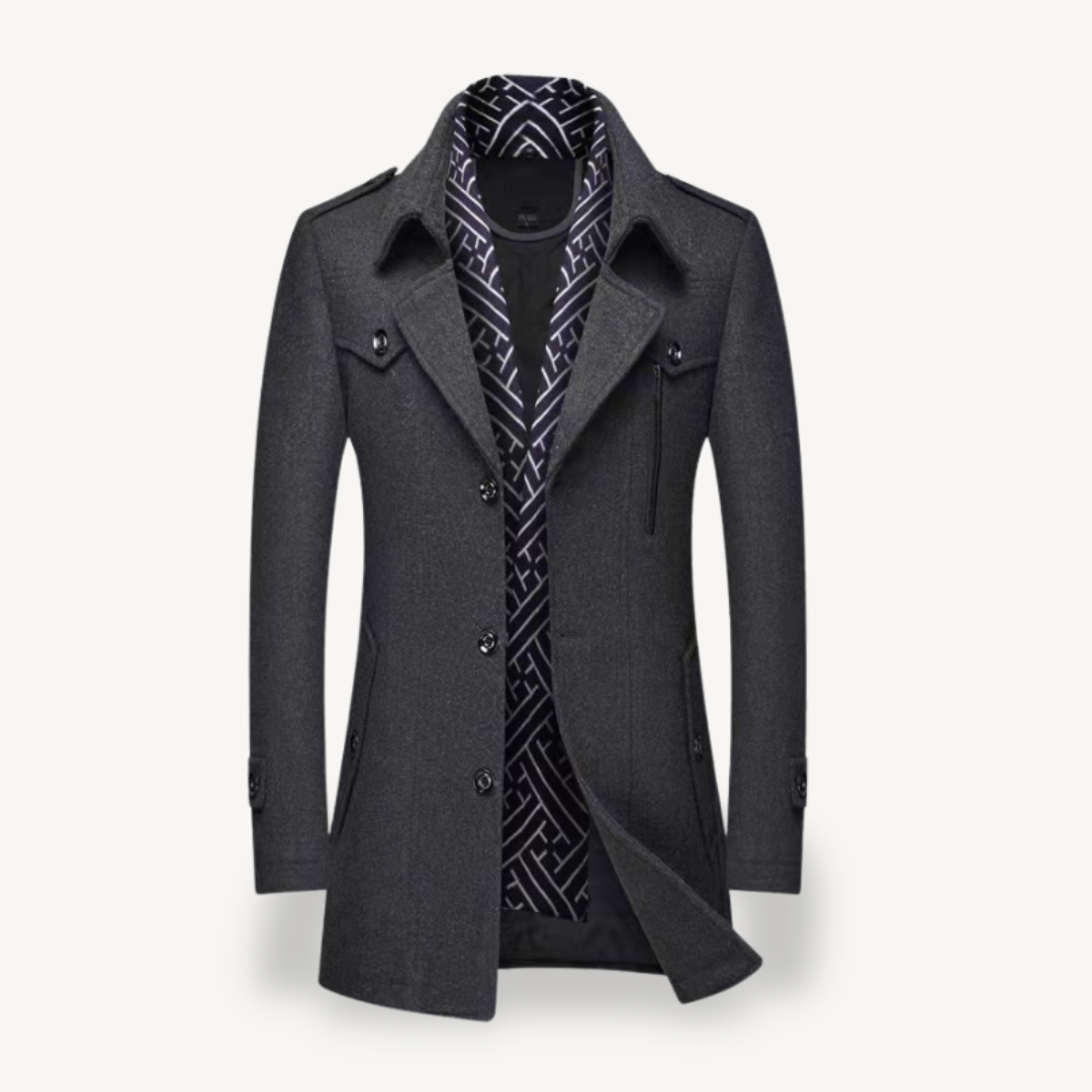 VogeLuxe | Men’s Wool Blend Peacoat 2