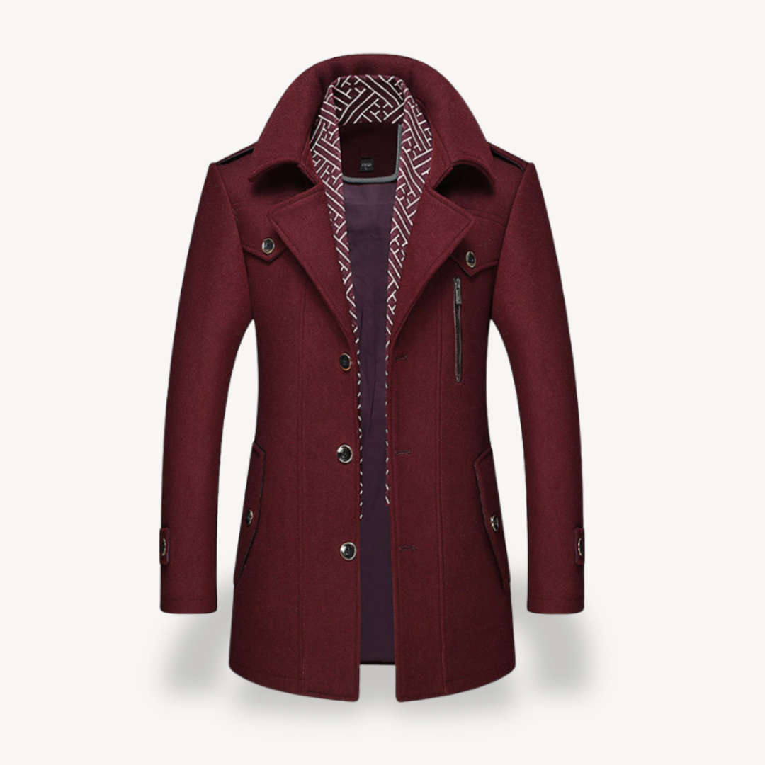 VogeLuxe | Men’s Wool Blend Peacoat 4