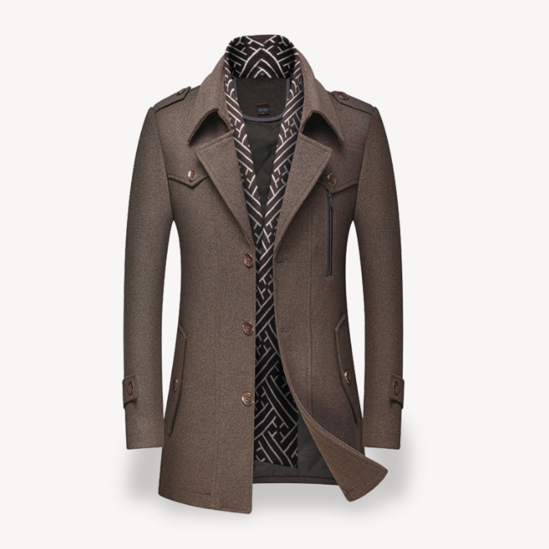 VogeLuxe | Men’s Wool Blend Peacoat 5