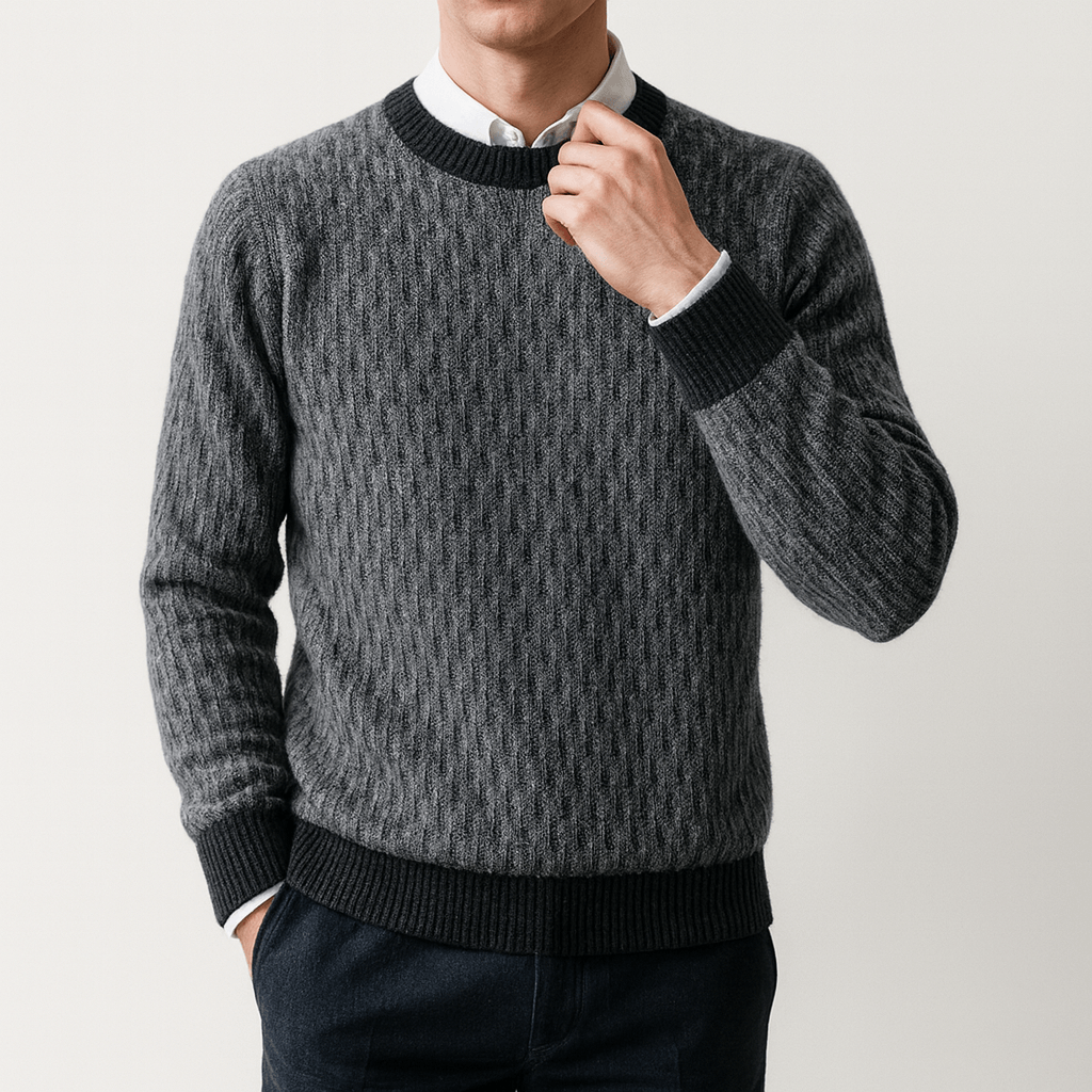 VogeLuxe | Men’s Wool Jacquard Sweater 0