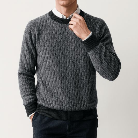 VogeLuxe | Men’s Wool Jacquard Sweater 0