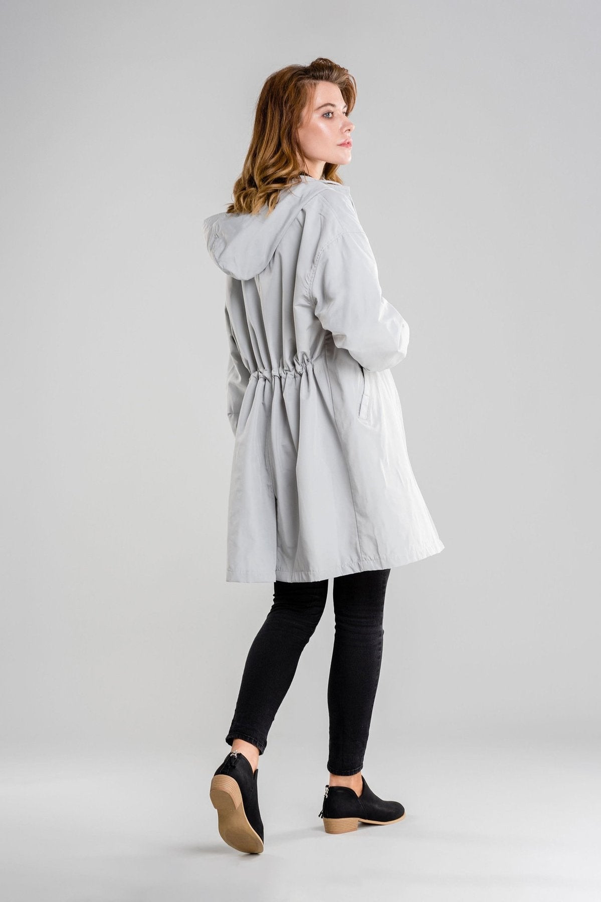 VogeLuxe | Women’s A-Line Hooded Mid-Thigh Raincoat 1