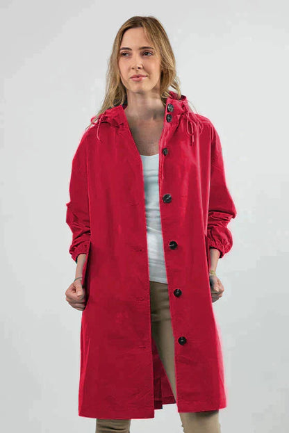 VogeLuxe | Women’s A-Line Hooded Mid-Thigh Raincoat 12