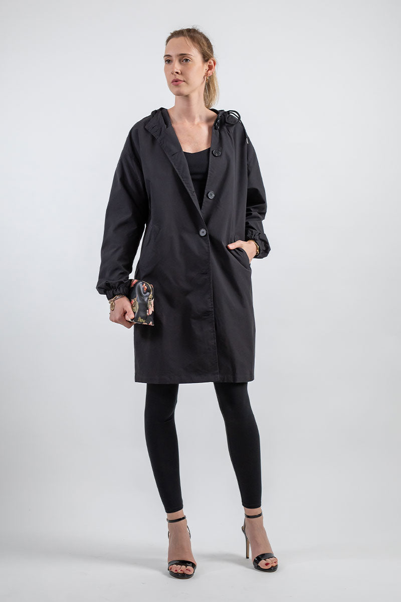 VogeLuxe | Women’s A-Line Hooded Mid-Thigh Raincoat 9