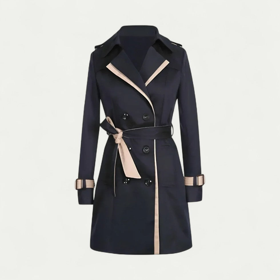 VogeLuxe | Women’s Belted Double-Breasted Trench Coat 0