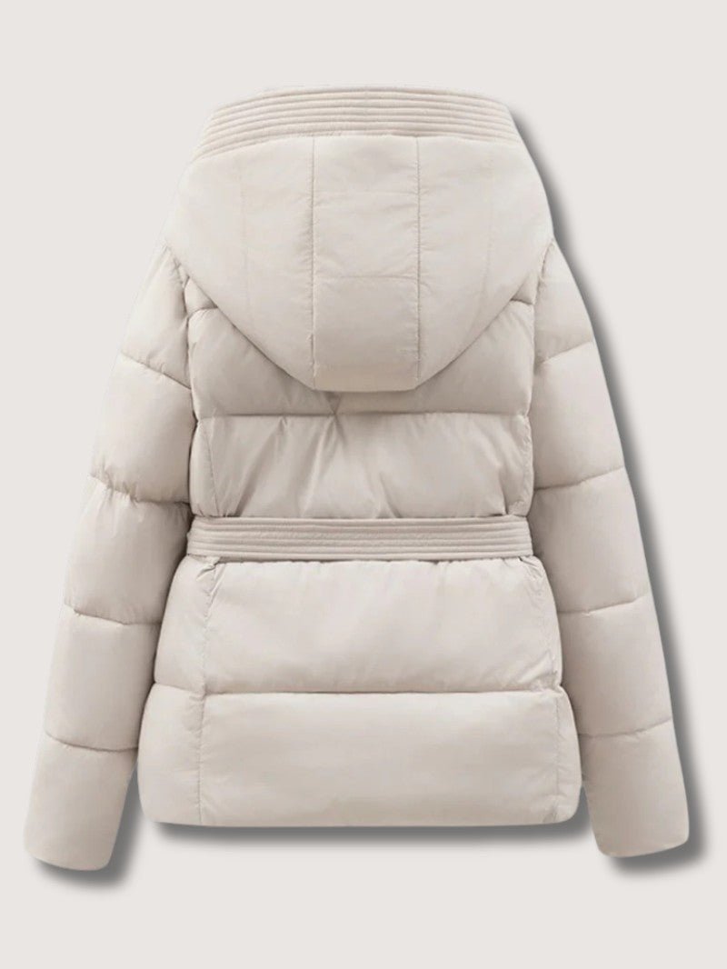 VogeLuxe | Women’s Belted High Collar Puffer Jacket 4