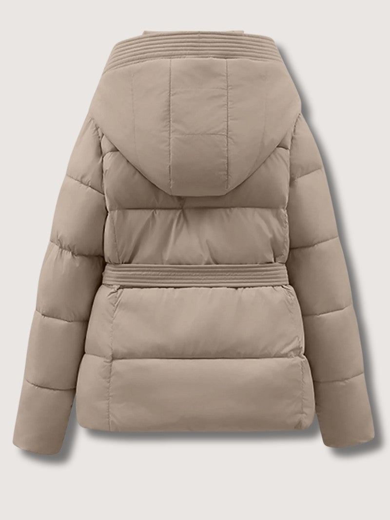 VogeLuxe | Women’s Belted High Collar Puffer Jacket 5