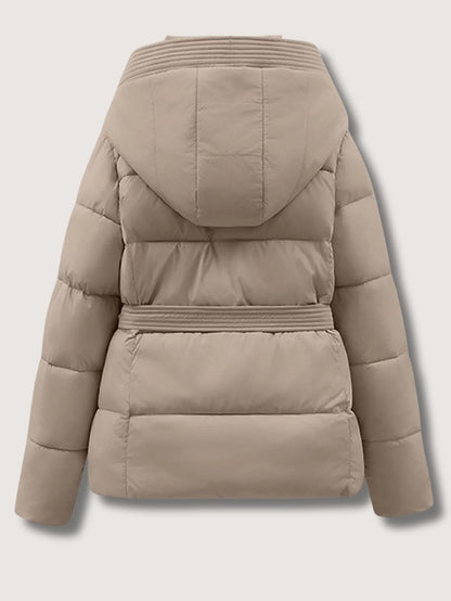 VogeLuxe | Women’s Belted High Collar Puffer Jacket 5