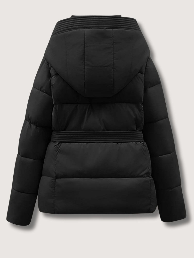 VogeLuxe | Women’s Belted High Collar Puffer Jacket 6