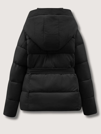 VogeLuxe | Women’s Belted High Collar Puffer Jacket 6