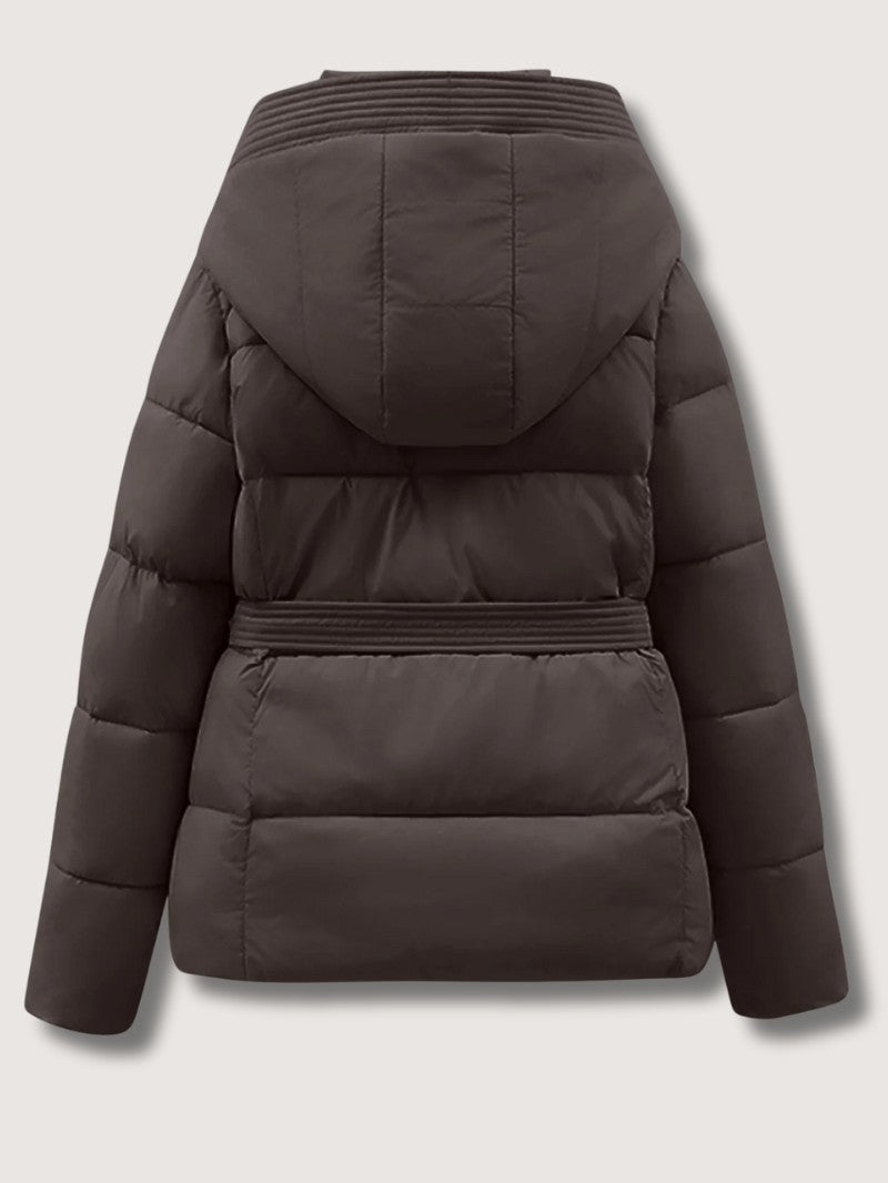 VogeLuxe | Women’s Belted High Collar Puffer Jacket 7