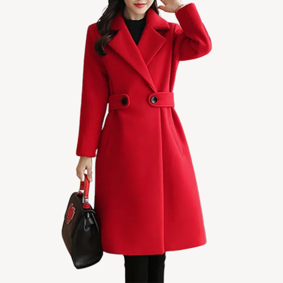 VogeLuxe | Women’s Belted Mid-Length Overcoat 0