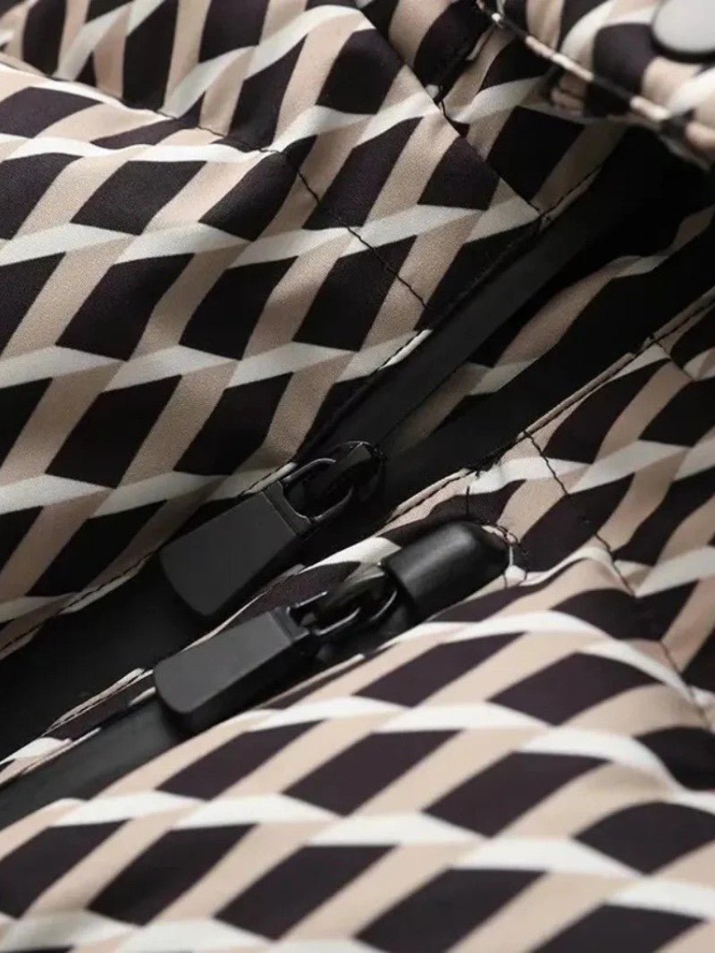 VogeLuxe | Women’s Belted Peplum Ski Puffer Jacket 3