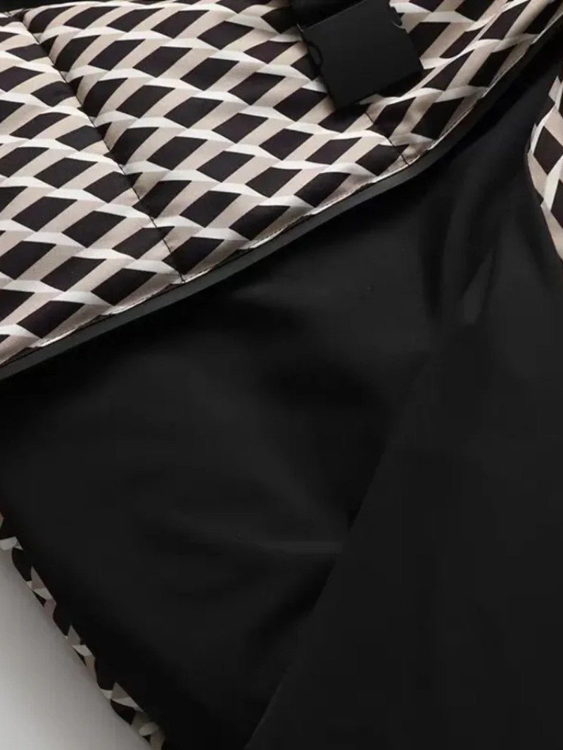 VogeLuxe | Women’s Belted Peplum Ski Puffer Jacket 4