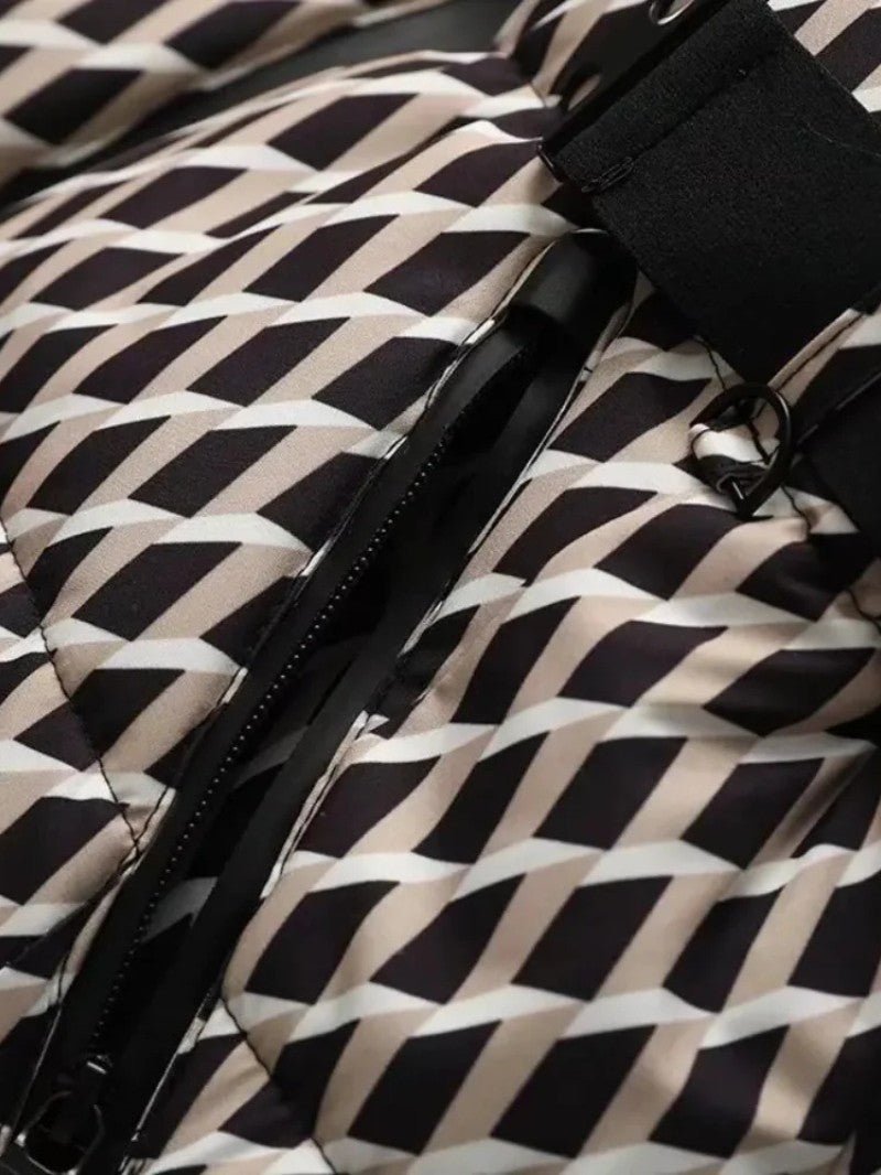 VogeLuxe | Women’s Belted Peplum Ski Puffer Jacket 5