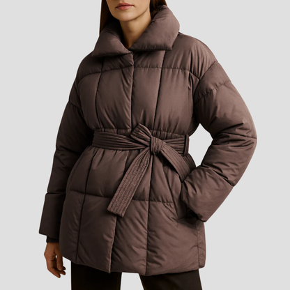 VogeLuxe | Women’s Belted Quilted Puffer Coat 0