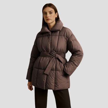 VogeLuxe | Women’s Belted Quilted Puffer Coat 2