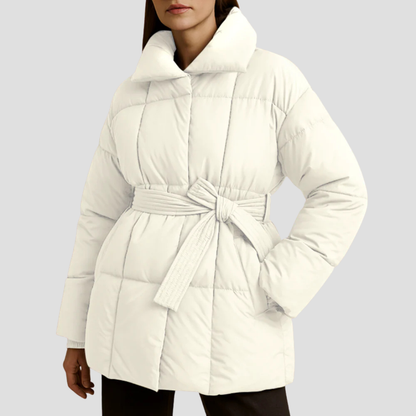 VogeLuxe | Women’s Belted Quilted Puffer Coat 5