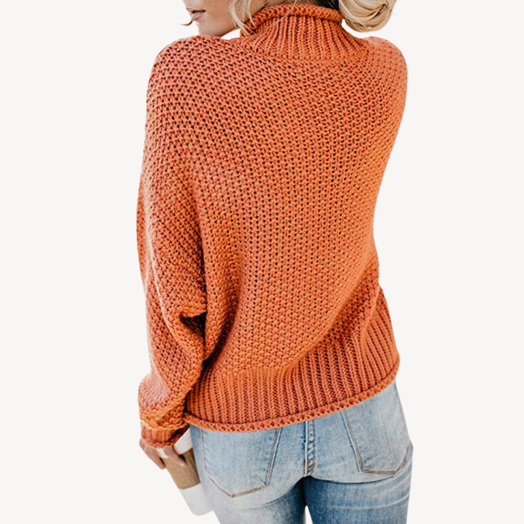 VogeLuxe | Women’s Bold Line Turtleneck Sweater 1
