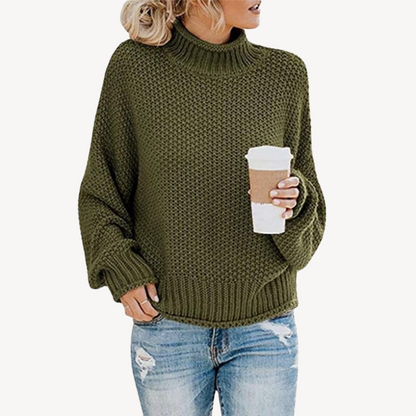 VogeLuxe | Women’s Bold Line Turtleneck Sweater 2