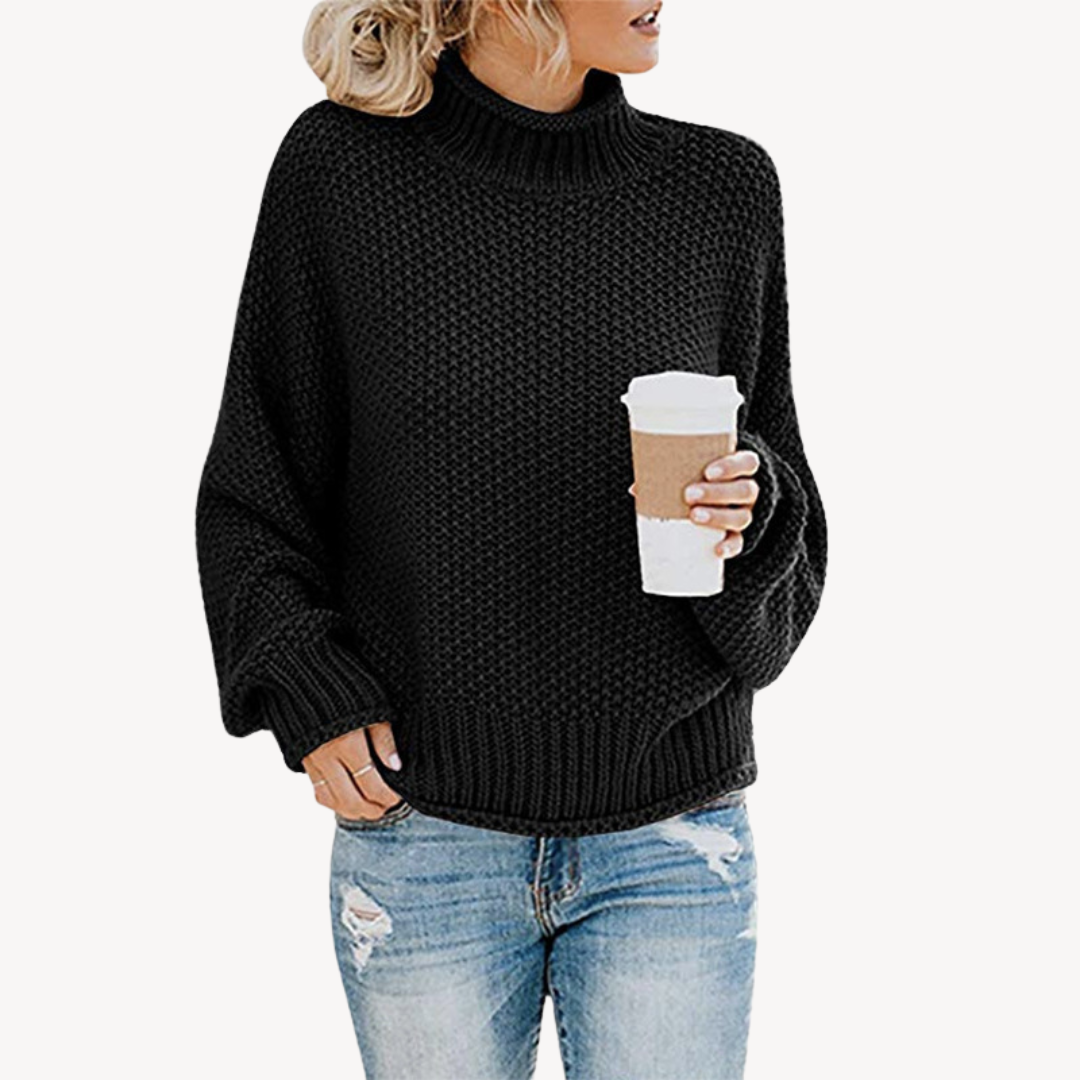 VogeLuxe | Women’s Bold Line Turtleneck Sweater 4