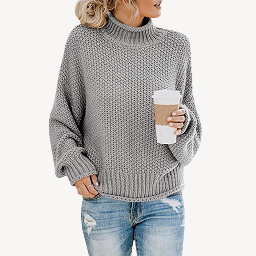 VogeLuxe | Women’s Bold Line Turtleneck Sweater 5